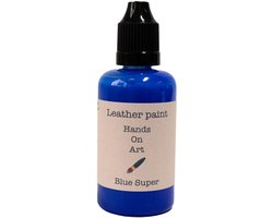MGM Trading® - Hands on art - Leerverf - Verf voor lederen oppervlakten - 50ml - Blue Super