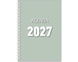 MGPcards - Agenda A5 2027 - Ringband - Spiraal - Flexibele kaft - Weekoverzicht - Groen - 15 x 21 cm