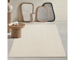 Mia’s Teppiche Soil – weerbestendig buitenkleed in jute-look, robuust & onderhoudsvriendelijk, crème 80 x 150 cm