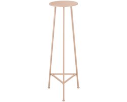 Mica Decorations Adine Plantentafel - H120 x Ø35 cm - Metaal - Lichtroze