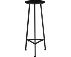 Mica Decorations Adine Plantentafel - H80 x Ø30 cm - Metaal - Zwart