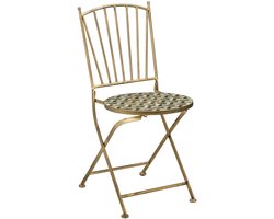 Mica Decorations Alanza Bistrostoel - L40 x B51 x H87 cm - Metaal - Groen