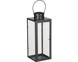 Mica Decorations Arzilla Lantaarn - L14 x B13 x H35 cm - Zwart