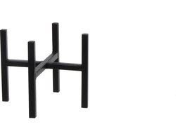 Mica Decorations Ascot Plantenstandaard - L16,5 x B16,5 x H16 cm - Metaal - Zwart