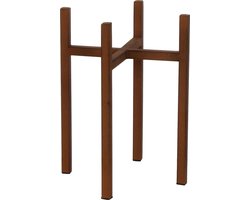 Mica Decorations Ascot Plantenstandaard - L16,5 x B16,5 x H25 cm - Metaal - Roest
