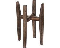 Mica Decorations Ascot Plantenstandaard - L33 x B33 x H48 cm - Hout - Lichtbruin
