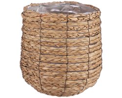 Mica Decorations Avalon Plantenmand - H26 x Ø26 cm - Zeegras - Lichtbruin