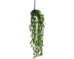 Mica decorations Bamboe kunstplant/hangplant - groen hangend - 80 x 20 cm