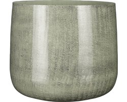 Mica Decorations Benson Bloempot - H27 x Ø32 cm - Metaal - Lichtgrijs