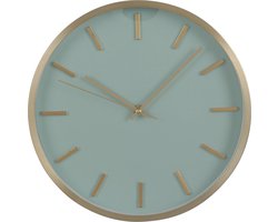 Mica Decorations Berry Wandklok - Ø30 cm - Mintgroen, Goud