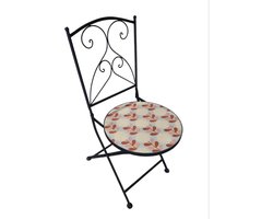 Mica Decorations Bistrostoel bloem Amara multi-mozaiek 40 x 52 x 87 cm