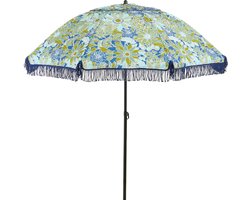 Mica Decorations Bloem Parasol - H238 x Ø220 cm - Blauw