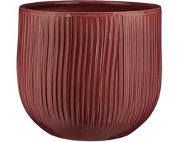 Mica Decorations Bloempot Pablo Rond - 29x29x25 cm - Keramiek - Paars