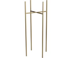 Mica Decorations - bloempot plantenpot standaard / verhoger - goud - B18.5 x H55 cm - metaal