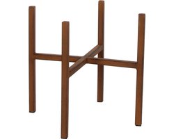 Mica Decorations - bloempot plantenstandaard/verhoger - roest - H25 x B24 cm