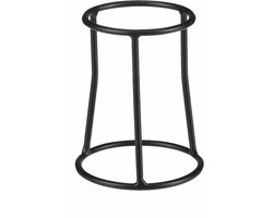 Mica Decorations - bloempot plantenstandaard/verhoger - zwart - H17 x D13 cm