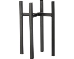 Mica Decorations - bloempot plantenstandaard/verhoger - zwart - H25 x B14 cm