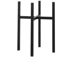 Mica Decorations Bloempot plantenstandaard/verhoger - zwart - H50 x B36 cm