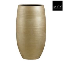 Mica Decorations Bloempot Porto - 39x39x70 cm - Terracotta - Goud,Metallic