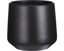 Mica Decorations Bloempot/plantenpot - mat grijs - H21/D23,5 cm - keramiek - voor kamerplant