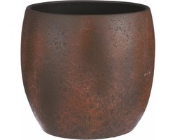Mica Decorations Bloempot/plantenpot - roest/terracotta bruin - voor kamerplant - H12 x D14 cm