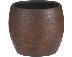 Mica Decorations Bloempot/plantenpot - roest/terracotta bruin - voor kamerplant - H18 x D20 cm