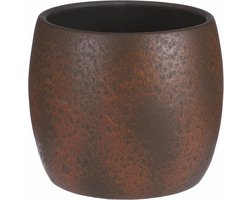 Mica Decorations Bloempot/plantenpot - roest/terracotta bruin - voor kamerplant - H22 x D24 cm