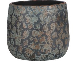 Mica Decorations Bloempot/schaal - keramiek - kamerplanten - koper - D20 x H20 cm
