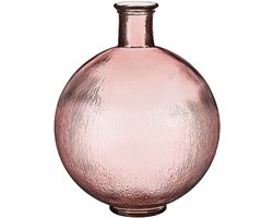 Mica Decorations bol vaas - Firenza - licht roze - gerecycled glas - 34 x 42 cm