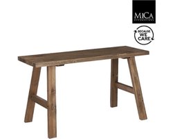 Mica Decorations Bold Houten Bankje - L80 x B37 x H44 cm - Gerecycled Hout - Bruin