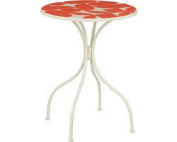 Mica Decorations Bologna Bistrotafel - H76 x Ø61 cm - Metaal - Rood