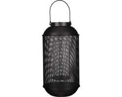 Mica Decorations Borneo Lantaarn - H41 x Ø20,5 cm - Metaal - Zwart