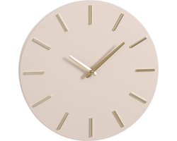 Mica Decorations Brixen Wandklok - Ø36 cm - Beige