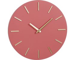 Mica Decorations Brixen Wandklok - Ø36 cm - Roze