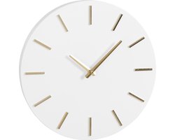 Mica Decorations Brixen Wandklok - Ø36 cm - Wit