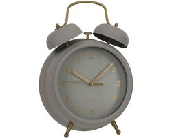 Mica Decorations Buzz Klok - 19,5 x 8 x 27 cm - Ijzer - Grijs