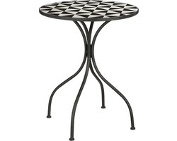 Mica Decorations Cambria Bistrotafel voor Buiten - H76 x Ø61 cm - Metaal - Zwart