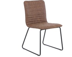Mica Decorations Clark Eetkamerstoel - L46 x B53 x H82 cm - Bruin