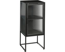 Mica Decorations Clifton Opbergkast met Deuren - L38 x B35 x H90 cm - Metaal - Zwart