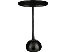 Mica Decorations Colin Bijzettafel - H58 x Ø34 cm - Gerecycled Aluminium - 100% FSC - Zwart