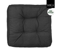 Mica Decorations Como Matraskussen – 47 x 47 x 7 cm – Zwart