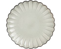 Mica Decorations Corfu Dinerbord - H3 x Ø27 cm - Keramiek - Grijs