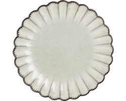 Mica Decorations Corfu Ontbijtbord - H3 x Ø21 cm - Keramiek - Grijs