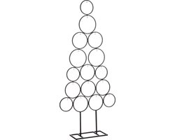 Mica Decorations Decoratie Boom voor 16 Ornamenten - L53 x B15 x H117,5 cm - Zwart