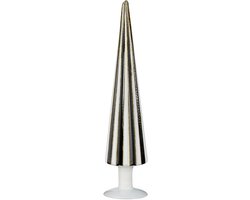 Mica Decorations Decoratie Kerstboom - H40 x Ø9 cm - Glas - Wit, Zwart