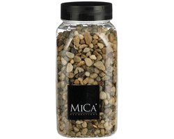 Mica Decorations decoratie stenen - 1 kilo - 650ml - bruin mix - hobby steentjes