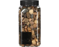 Mica decorations Decoratie stenen - bruin mix - 650 ml - hobby materialen - plantenpot vulling