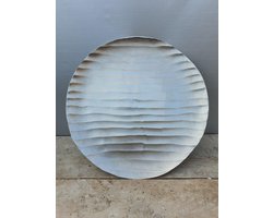 Mica Decorations Decoratief dienblad metaal,zilver D32cm