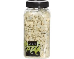Mica Decorations Decoratie/hobby steentjes - licht geel - 650 ml - 5-8 mm - stenen - decoratiesteentjes