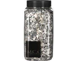Mica Decorations Decoratie/hobby steentjes - lichtgrijs - 650 ml - 5-8 mm - stenen - decoratiesteentjes